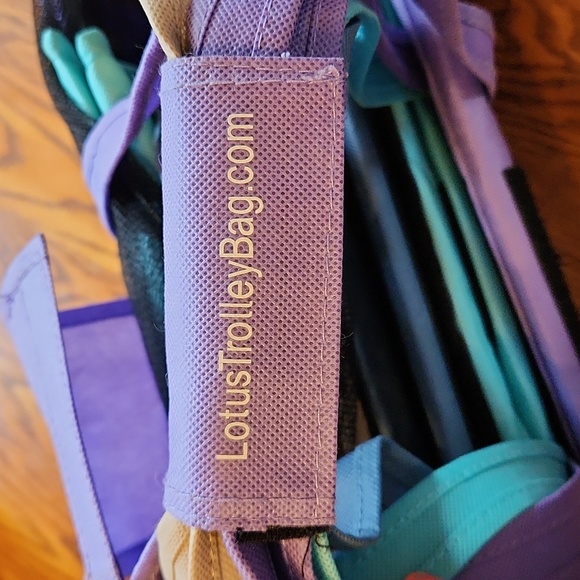 Lotus Trolley Bags - Reusable Shopping Bags- Set of 4 - Picture 8 of 13